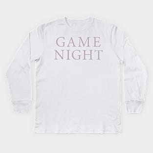 Pink leopard game night Kids Long Sleeve T-Shirt